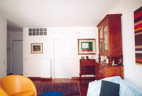 palazzo alessi - interno di un appartamento, la zona soggiorno